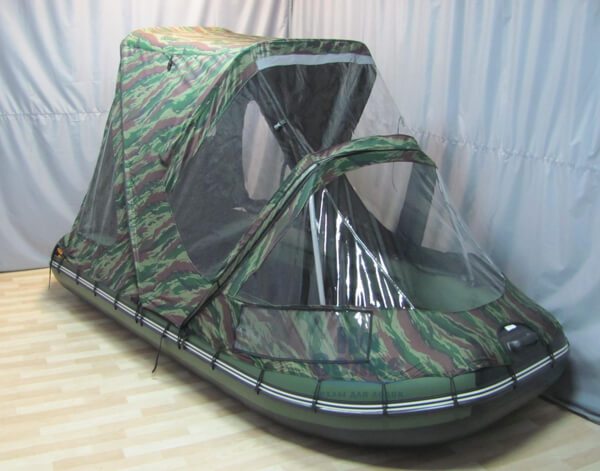 Фото тента-комби на лодку Ривьера 3800 НДНД Фото тента-комби на лодку Ривьера 3800 НДНД